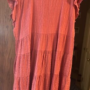 Knox Rose Textured Coral Top size medium great condition